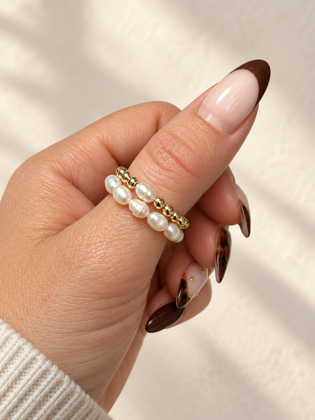 Pearl Ring Set – Sterling Silver or Gold Filled