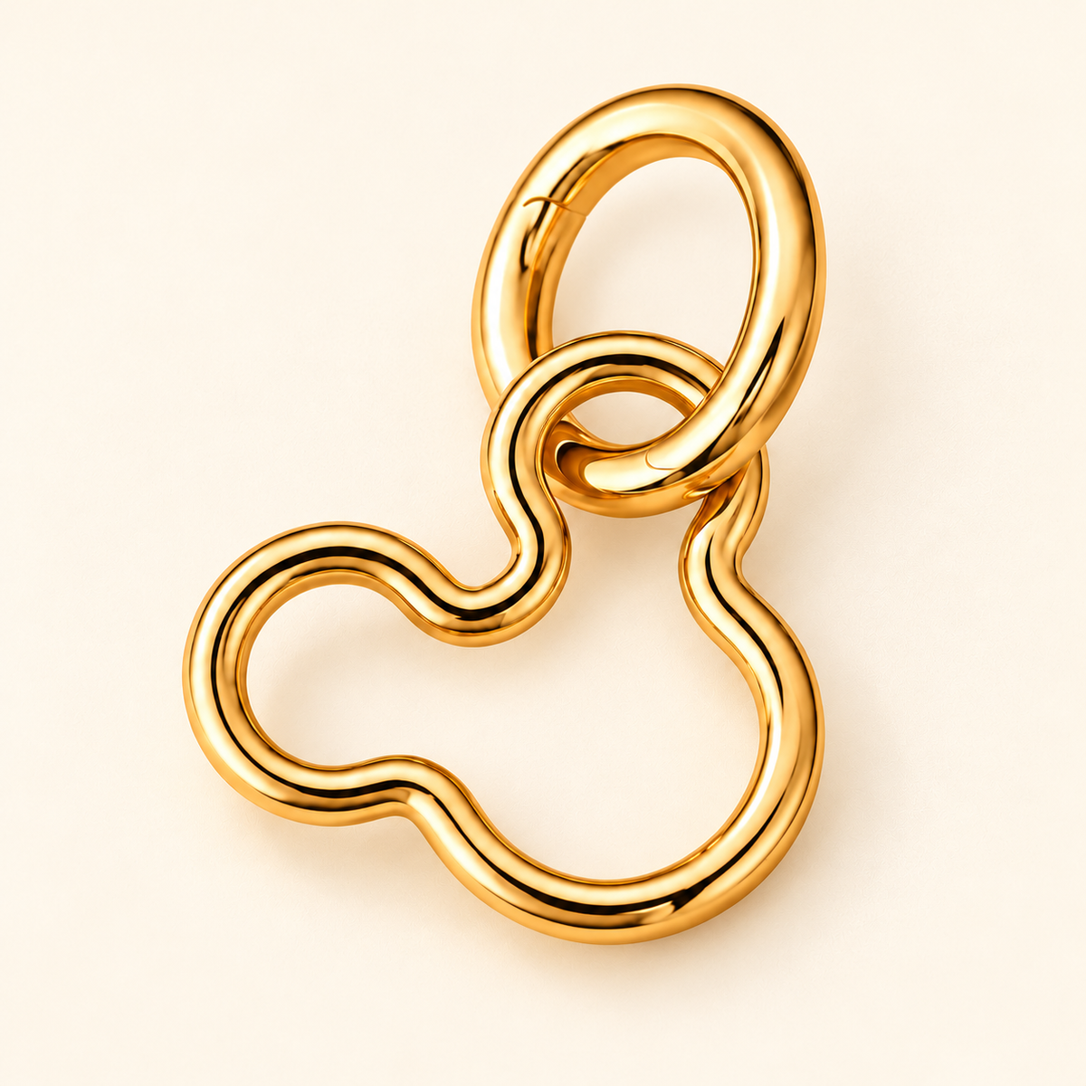 Gold Mickey ring bag charm add-on